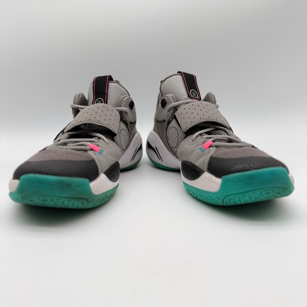 Li-Ning Way of Wade All City 8 Mens10.5 V2 Grey Teal Pink ABPR071-1H Basketball - Picture 4 of 8